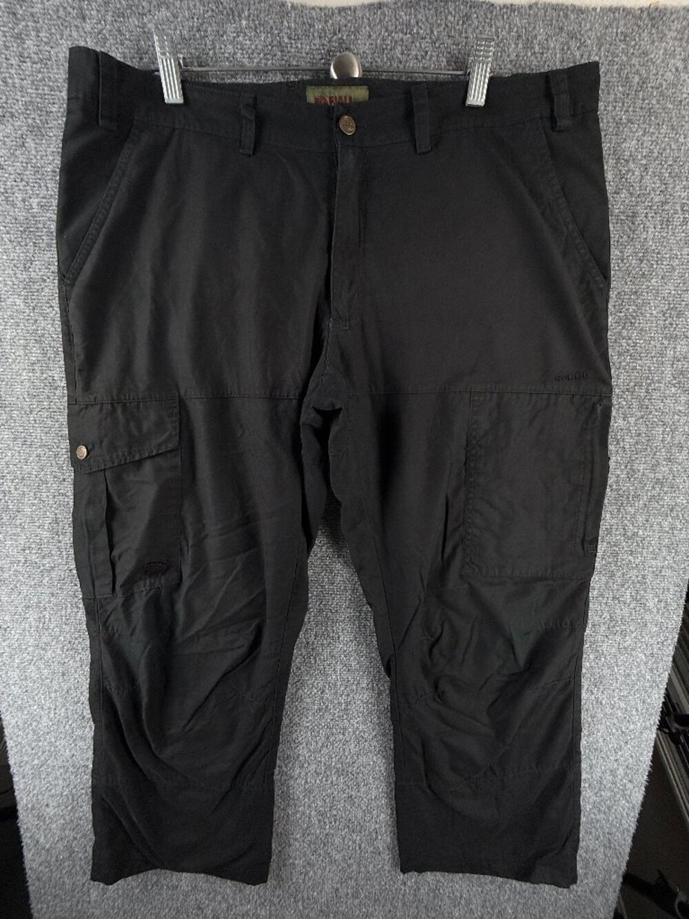Fjallraven Hiking Black Straight Leg 54 Pants Outdoors Solid Men ACTL 38x28
